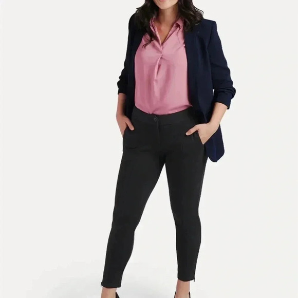 Betabrand Pants - Betabrand Ankle Zip Cigarette Black Yoga Pants With Pockets